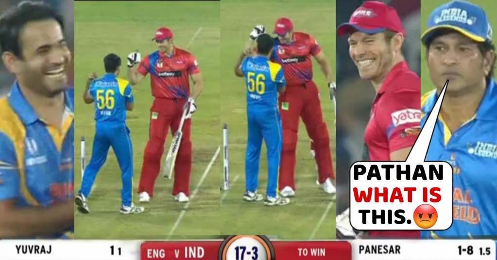 Watch funny video of Irfan Pathan and Chris Tremlett comparing their biceps  on ground. - Sports Edge
